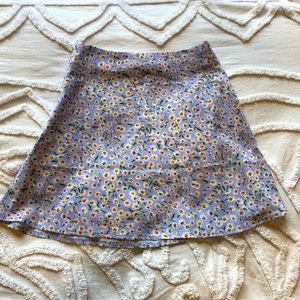 Floral high rise daisy skirt